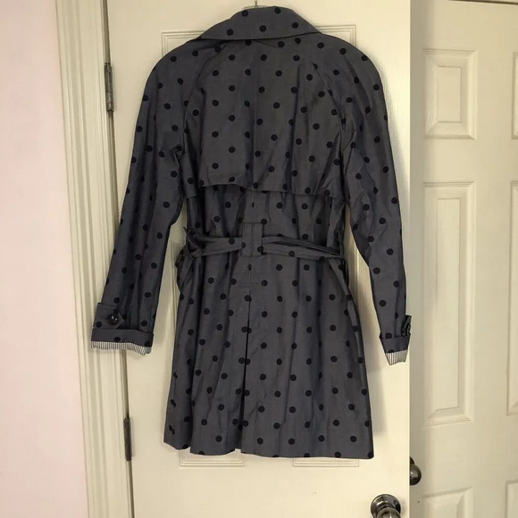 Banana Republic Woman’s Chambray Polka Dot Classic Trench Coat Small Bel… - Picture 8 of 11